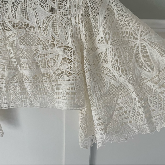 Farm Rio Guipure Lace Blouse XS - Picture 8 of 10